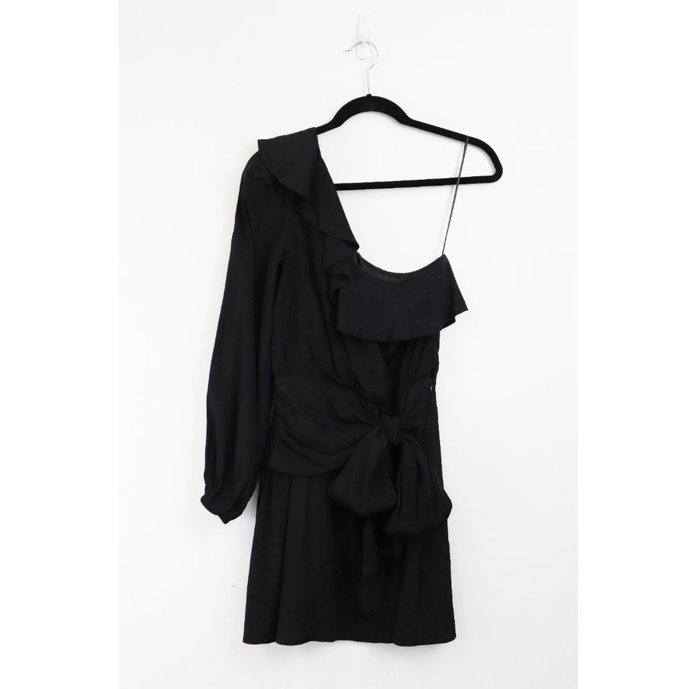 Revolve One Shoulder Ruffle Waist Tie Mini Dress - Picture 1 of 5